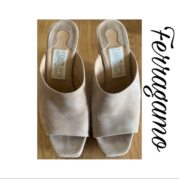 Authentic Salvatore Ferragamo Lucite Heel Wedges - Picture 2 of 5